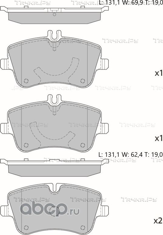 Колодки тормозные дисковые противоскрипная пластина в компл (Avantech). Артикул AV100