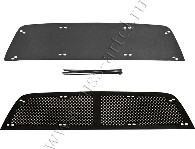 Защитная сетка и заглушка Русская Артель решетки переднего бампера для Renault Duster I 2015-2020 рестайлинг. Артикул SRR-135702