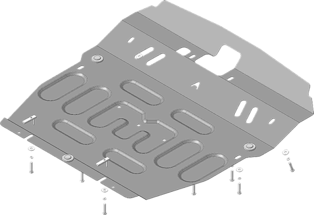 Защита Мотодор для картера и КПП Hyundai Santa Fe II 4WD 2006-2012. Артикул 50917