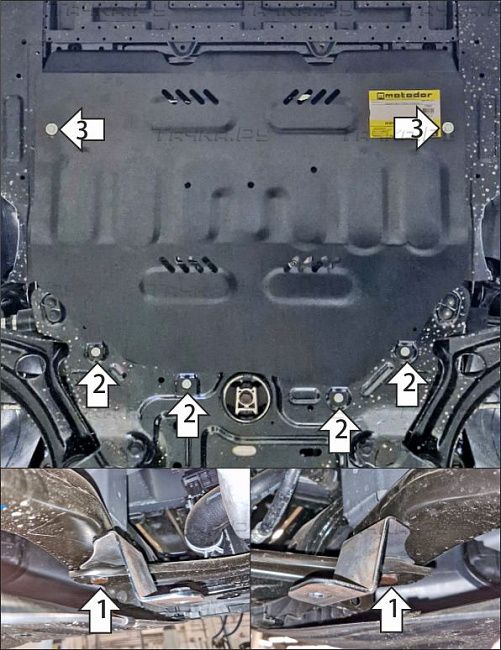 Защита Мотодор для картера и КПП GAC Empow 2025-2026. Артикул 77807