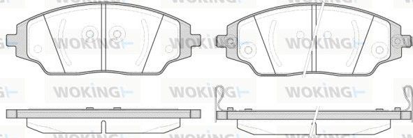 Тормозные колодки Woking передние для Chevrolet Aveo II 2011-2015. Артикул P14373.02