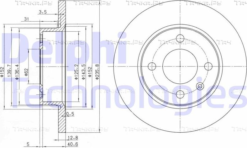 Тормозной диск Delphi. Артикул BG2910