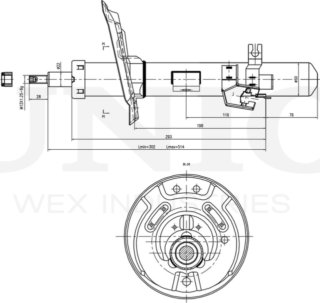 Амортизатор подвески (Unio). Артикул SAB-10344