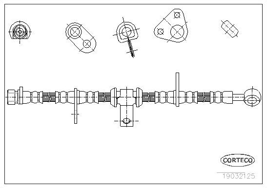 Тормозной шланг Corteco. Артикул 19032125