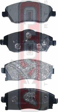 Тормозные колодки Akyoto Packing AKYOTO передние для Opel Combo C 2001-2012. Артикул AKD-0361