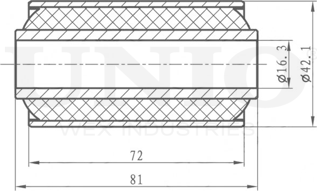 Сайлентблок рессоры (Unio). Артикул RMP-20597