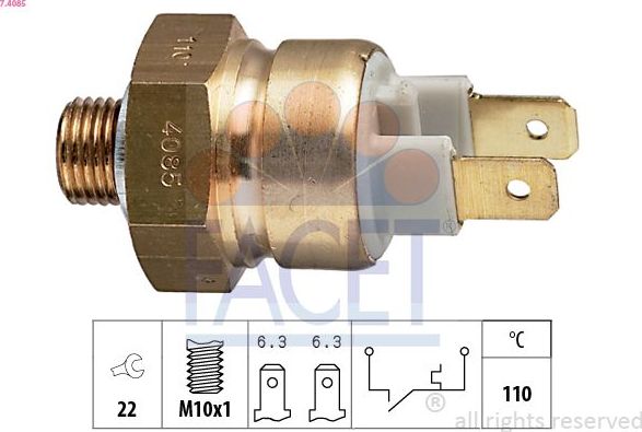 Датчик температурный Facet Made in Italy - OE Equivalent. Артикул 7.4085