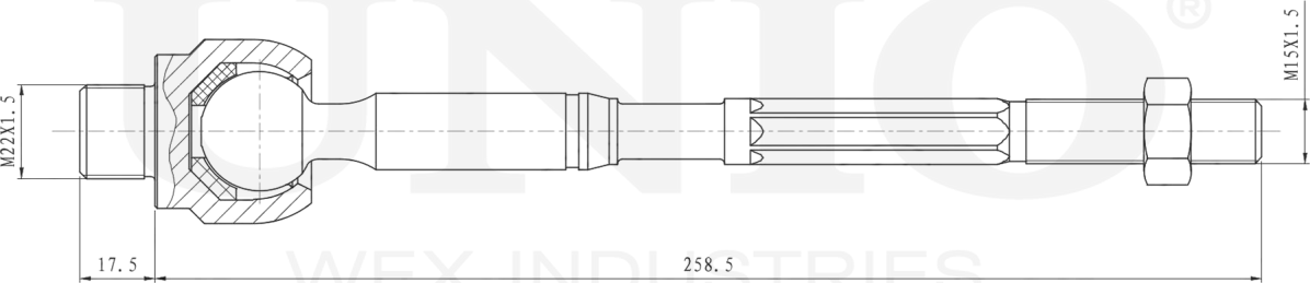 Тяга рулевая (Unio). Артикул SSP-30005