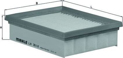 Воздушный фильтр Mahle для Suzuki SX4 I (Classic) 2009-2014. Артикул LX 3012