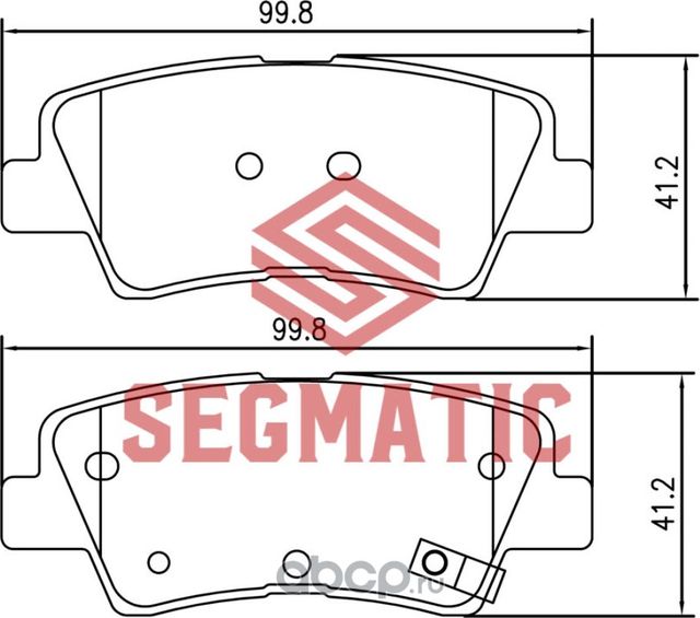 SGBP2550 Колодка торм диск зад Hyundai Solaris 1.6 2010- Kia Rio 1.6 2012- Hyund (Segmatic) Segmatic. Артикул SGBP2550