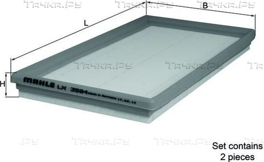 Воздушный фильтр Mahle-Knecht. Артикул LX 3594/S