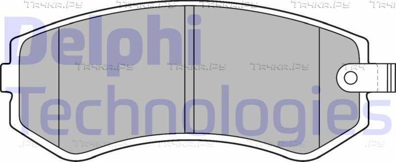 Тормозные колодки Delphi (Low-Metallic) передние для Nissan Almera N15 1998-2000. Артикул LP1544
