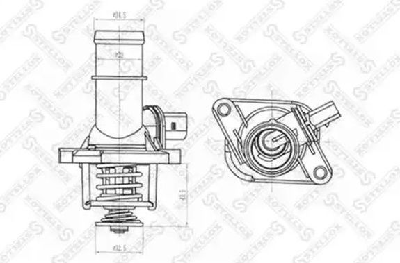 Термостат Stellox для Volkswagen Golf V 2003-2008. Артикул 23-40037-SX