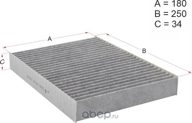 Фильтр салона NISSAN X-TRAIL T32 14-/QASHQAI 14-/MARCH 10-/PULSAR 1.5 14- угольн (Hosu). Артикул HSCF0050