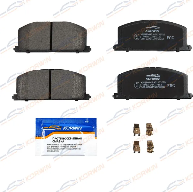 Колодки тормозные перед. Totota Camry (V30/V40) 01-14/Mark2 II -03/Avensis (T22) (Korwin) Korwin. Артикул KWBP0445