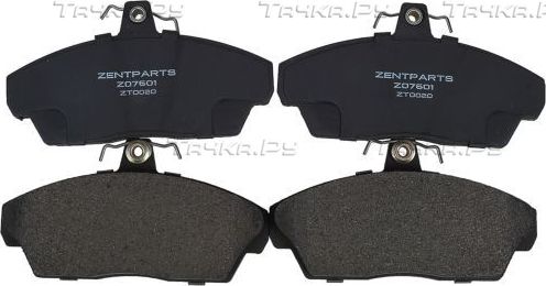 Тормозные колодки Zentparts. Артикул Z07601