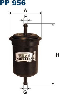Топливный фильтр Filtron для Daihatsu Terios I 1997-2006. Артикул PP 956