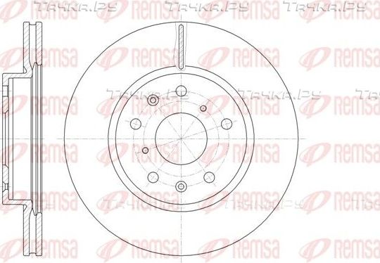 Тормозной диск Remsa передний для Suzuki SX4 I (Classic) 2006-2014. Артикул 61018.10