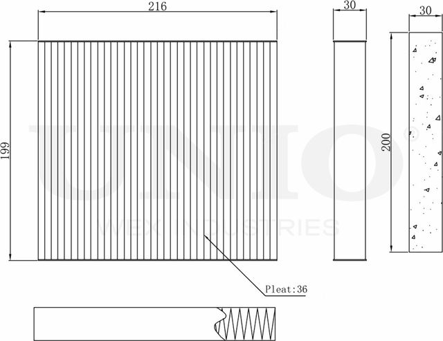 Фильтр салона (Unio). Артикул FLT-40032
