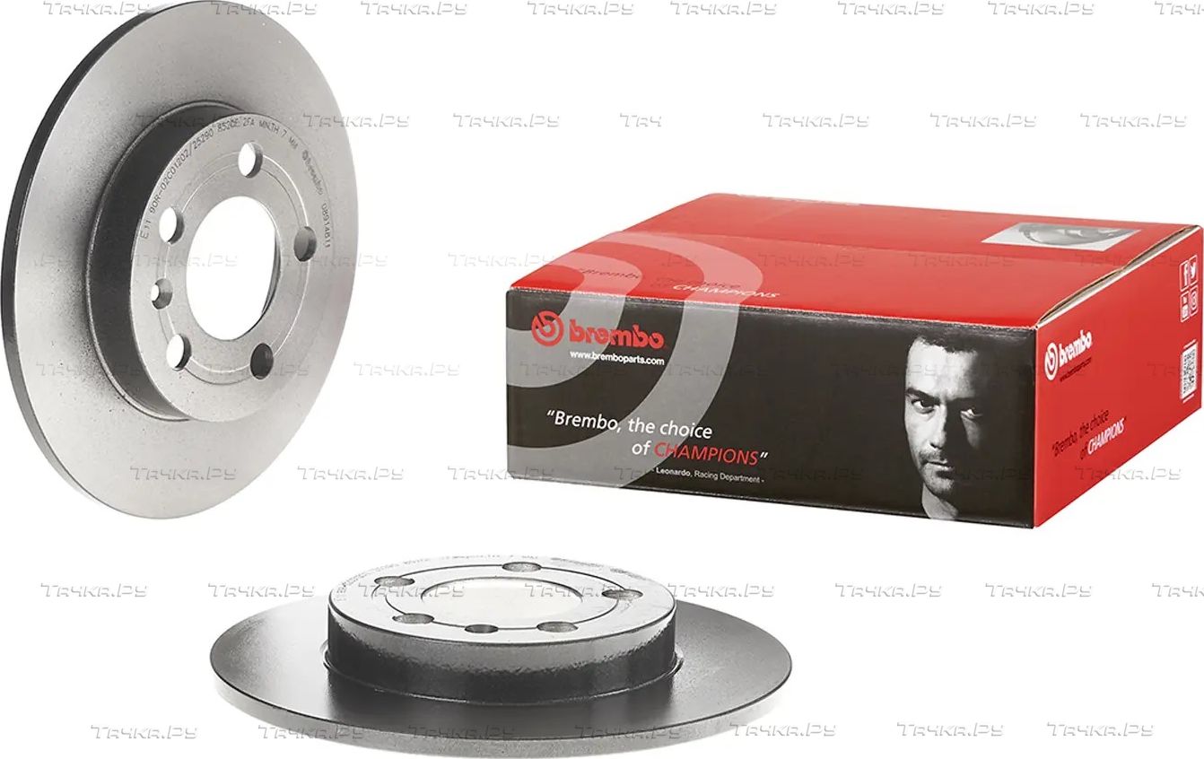 Тормозной диск Brembo UV Coated задний для Volkswagen Golf IV 1998-2006. Артикул 08.9148.11