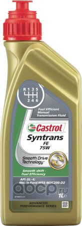 Castrol Syntrans FE 75W 1л. Масло для механических трансмиссий. Артикул 15516D