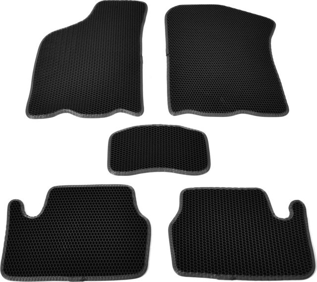 Коврики ТриАВС EVA для салона ВАЗ 2114 2001-2013 Черные, серый кант. Артикул TAS2D-1735.01.04