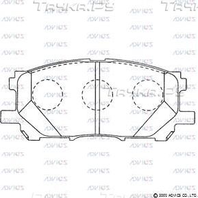 Тормозные колодки Advics. Артикул A1N110