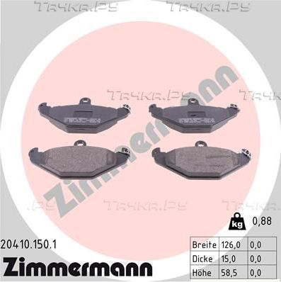 Тормозные колодки Zimmermann задние для Lotus Esprit IV 1989-2003. Артикул 20410.150.1