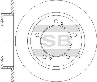 Тормозной диск Sangsin Hi-Q передний для Suzuki Vitara I 1988-1999. Артикул SD4818