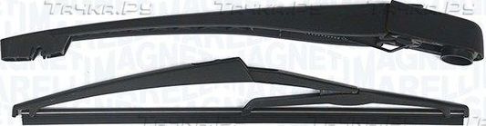 Поводок (рычаг) и щетка стеклоочистителя (дворника) Magneti Marelli. Артикул 000723180235