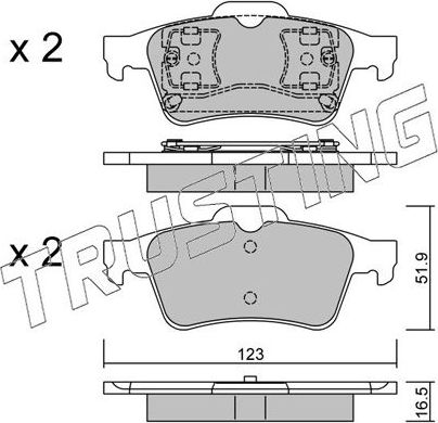 Тормозные колодки Trusting задние для Renault Espace IV 2002-2015. Артикул 346.0