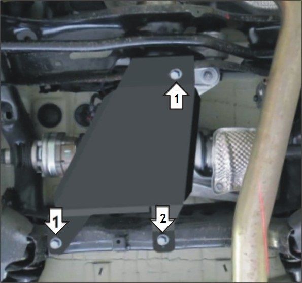 Защита Мотодор для заднего дифференциала Audi Q5 II quattro 2017-2026. Артикул 00144