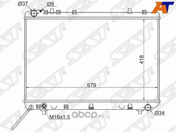 Радиатор SSANGYONG KORANDOTAGAZ TAGER 2.32.9D MT (SAT). Артикул SY0003