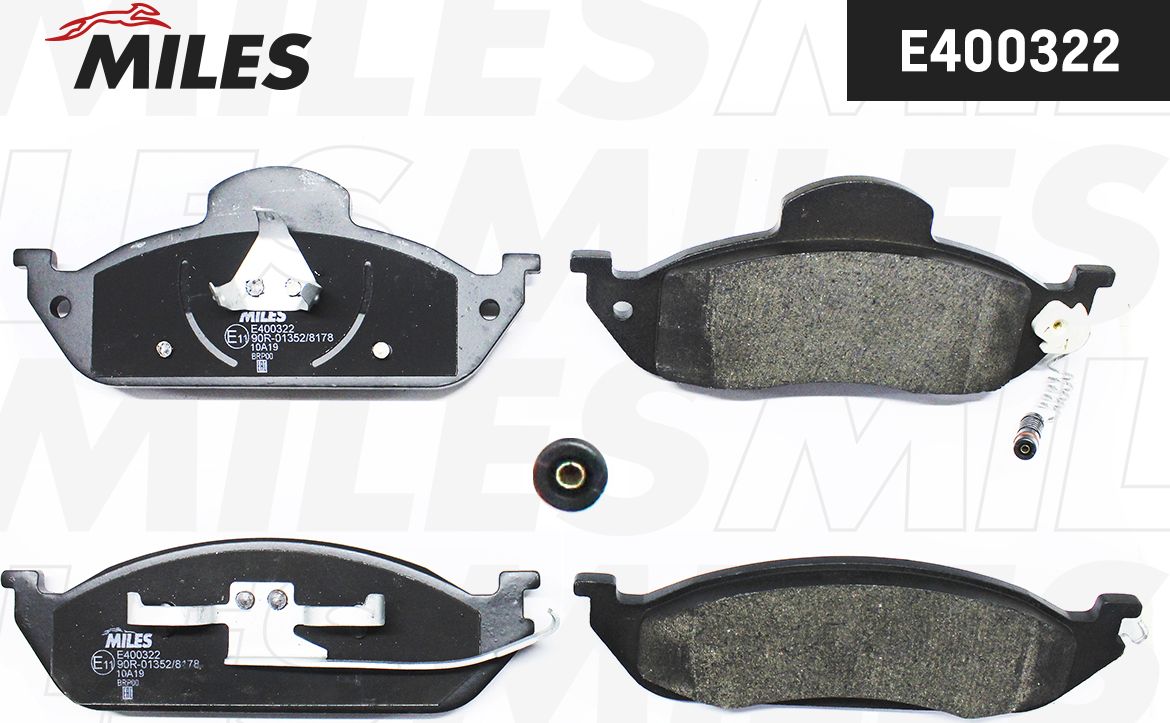 Тормозные колодки Miles (Low-Metallic). Артикул E400322