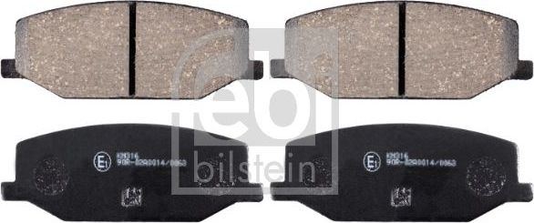 Тормозные колодки Febi Bilstein. Артикул 16655