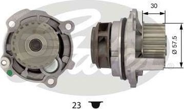 Помпа (водяной насос) Gates. Артикул WP0031