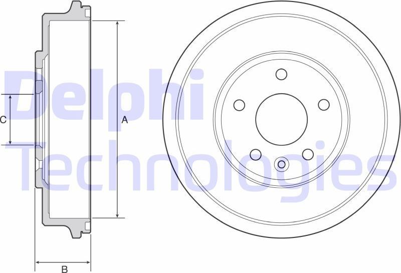 Тормозной барабан Delphi. Артикул BF556