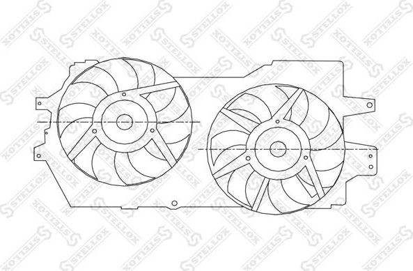 Вентилятор радиатора двигателя Stellox для Chrysler Voyager III 1995-2001. Артикул 29-99107-SX