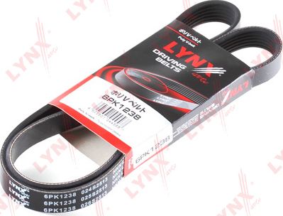 Приводной ремень поликлиновой LYNXauto. Артикул 6PK1238
