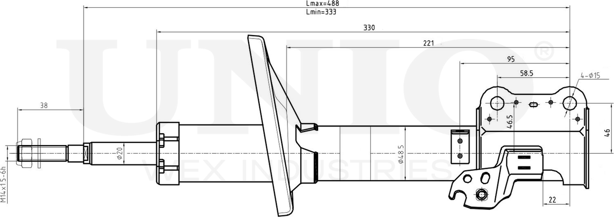 Амортизатор подвески (Unio). Артикул SAB-10032