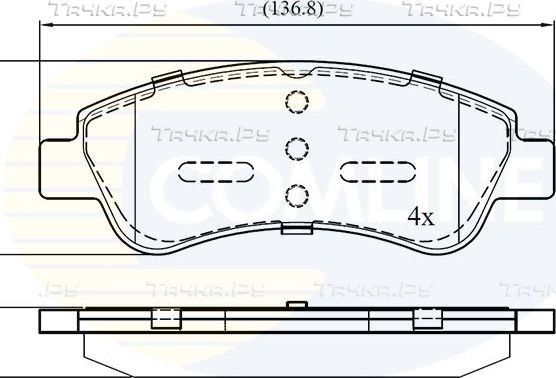 Тормозные колодки Comline Comline передние для Peugeot 2008 I 2013-2026. Артикул CBP01525