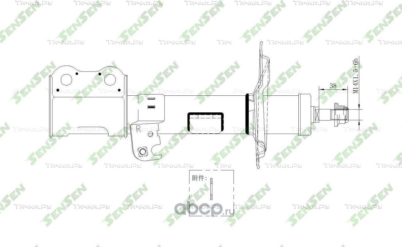 АМОРТИЗАТОР GAS TOYOTA COROLLA/COROLLA ALTIS NZE12#,ZZE12# FOR ASEAN 2 (Sensen). Артикул 42140254