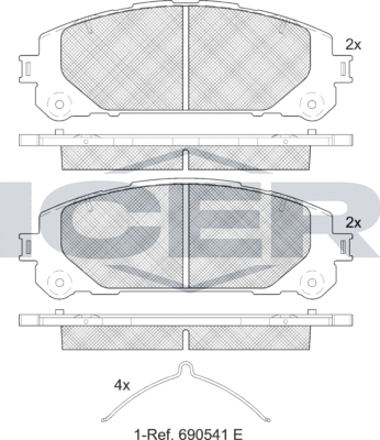 Тормозные колодки Icer. Артикул 182417