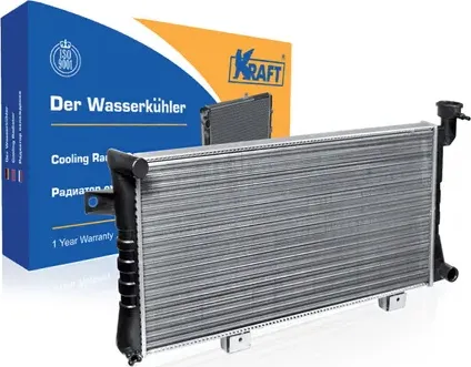 Радиатор охлаждения двигателя ВАЗ 21213/21214 алюминевый (Kraft). Артикул KT104014