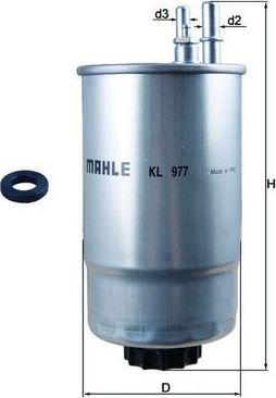 Топливный фильтр Mahle. Артикул KL 977D