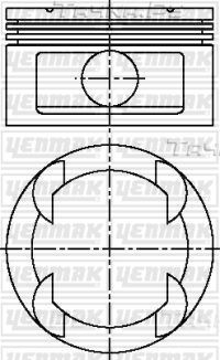 Поршень Yenmak для Opel Omega B 1994-2001. Артикул 31-03812-100