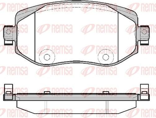 Тормозные колодки Remsa передние для Renault Megane IV 2015-2026. Артикул 1724.08
