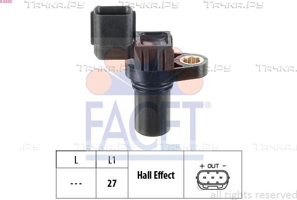 Датчик положения распредвала Facet Made in Italy - OE Equivalent для Kia Magentis I 2001-2006. Артикул 9.0335