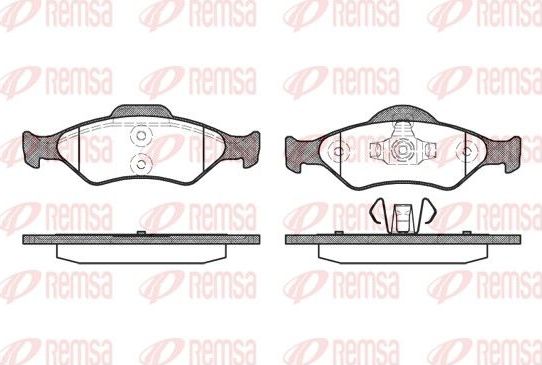Тормозные колодки Remsa. Артикул 0765.00
