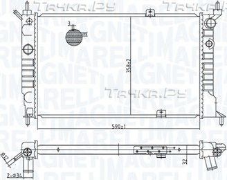 Радиатор охлаждения двигателя Magneti Marelli. Артикул 350213175500